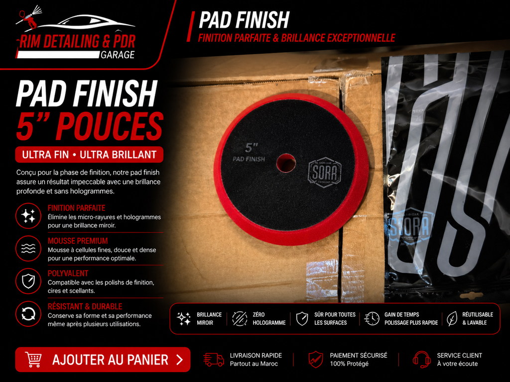 Pad finish 5"